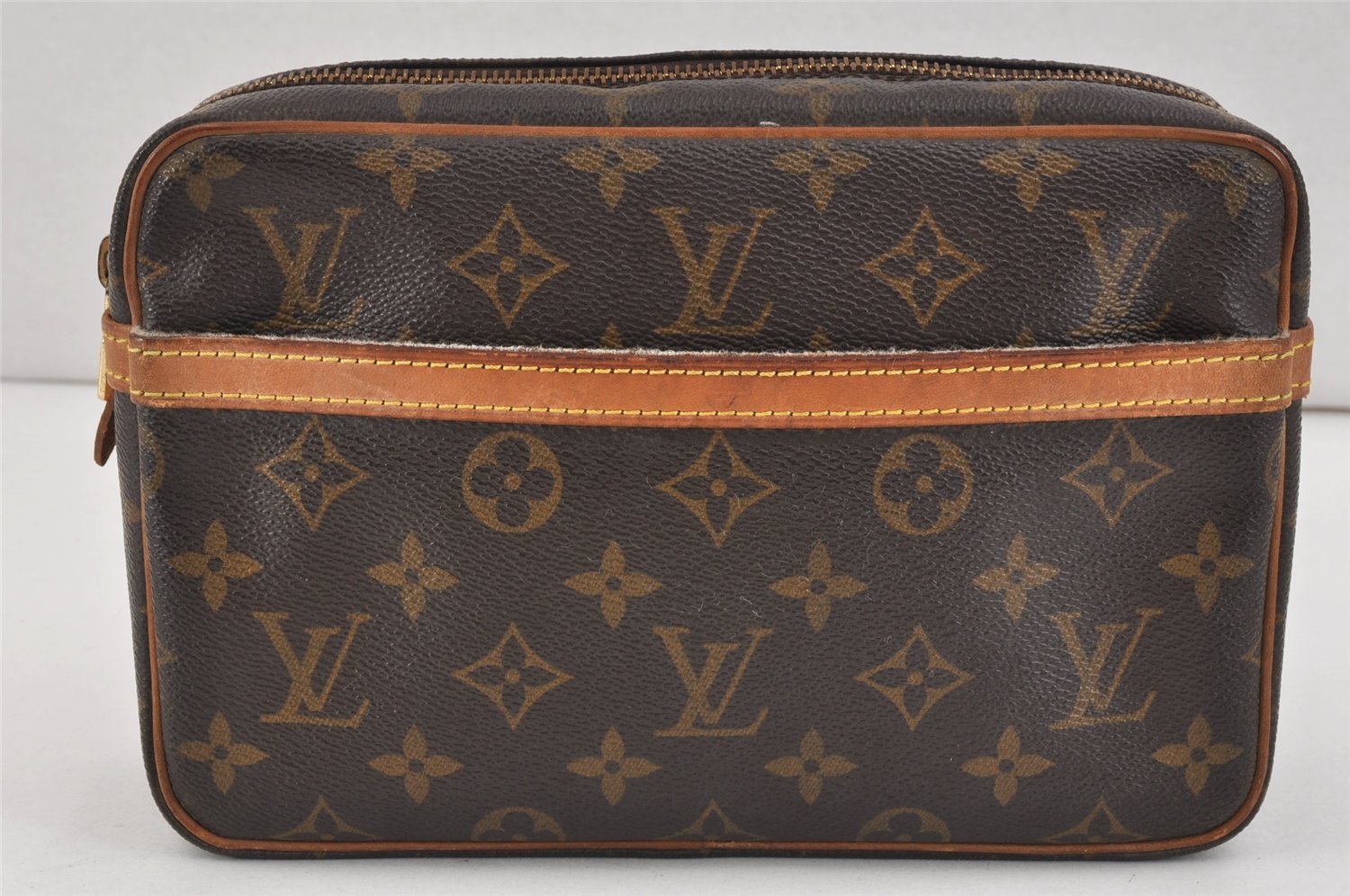 Authentic Louis Vuitton Monogram Compiegne 23 Clutch Hand Bag M51847 LV 3371K