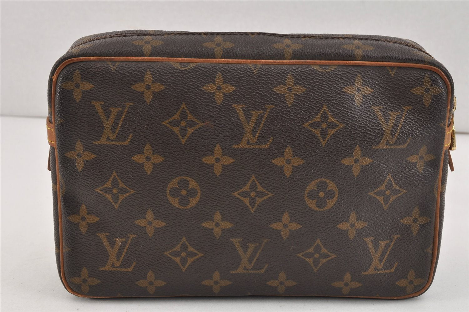 Authentic Louis Vuitton Monogram Compiegne 23 Clutch Hand Bag M51847 LV 3371K