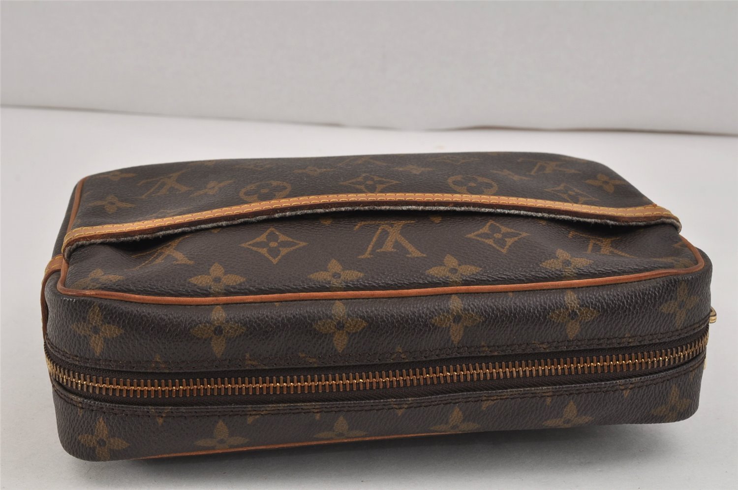 Authentic Louis Vuitton Monogram Compiegne 23 Clutch Hand Bag M51847 LV 3371K