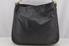 Authentic GUCCI Vintage Bamboo Shoulder Hand Bag Leather Black Junk 3372J