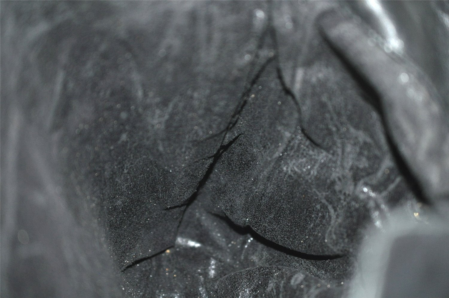 Authentic GUCCI Vintage Bamboo Shoulder Hand Bag Leather Black Junk 3372J