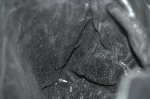 Authentic GUCCI Vintage Bamboo Shoulder Hand Bag Leather Black Junk 3372J