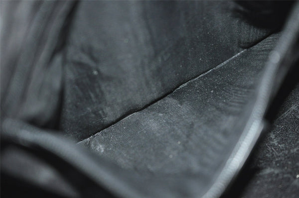 Authentic GUCCI Vintage Bamboo Shoulder Hand Bag Leather Black Junk 3372J