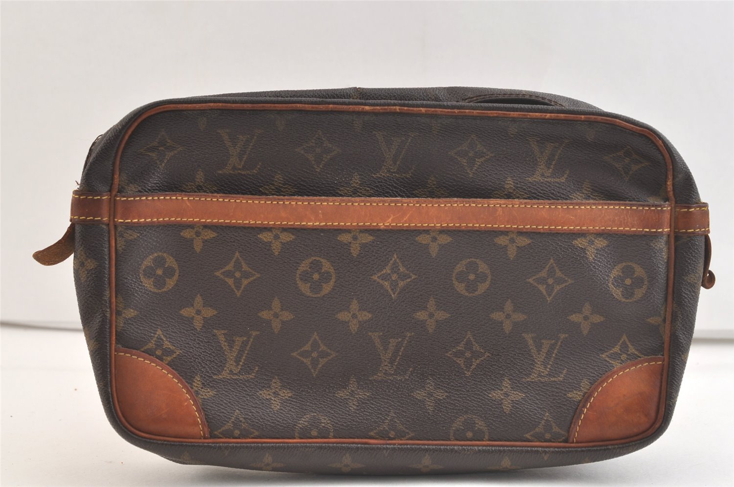 Authentic Louis Vuitton Monogram Compiegne 28 Clutch Hand Bag M51845 Junk 3376K