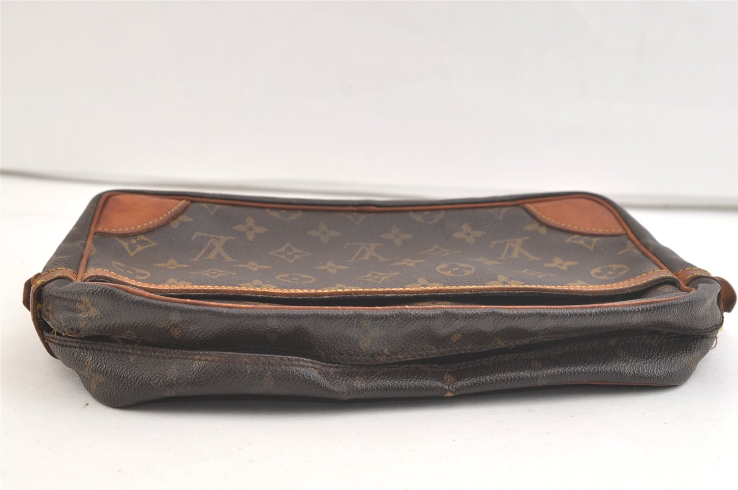 Authentic Louis Vuitton Monogram Compiegne 28 Clutch Hand Bag M51845 Junk 3376K