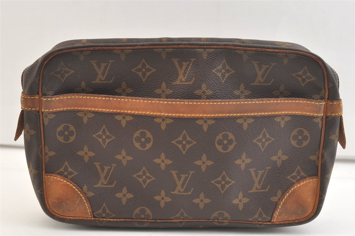 Authentic Louis Vuitton Monogram Compiegne 28 Clutch Hand Bag M51845 Junk 3377K