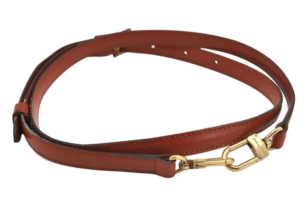Authentic Louis Vuitton Leather Shoulder Strap Brown 40.2-47.2" LV 3378K