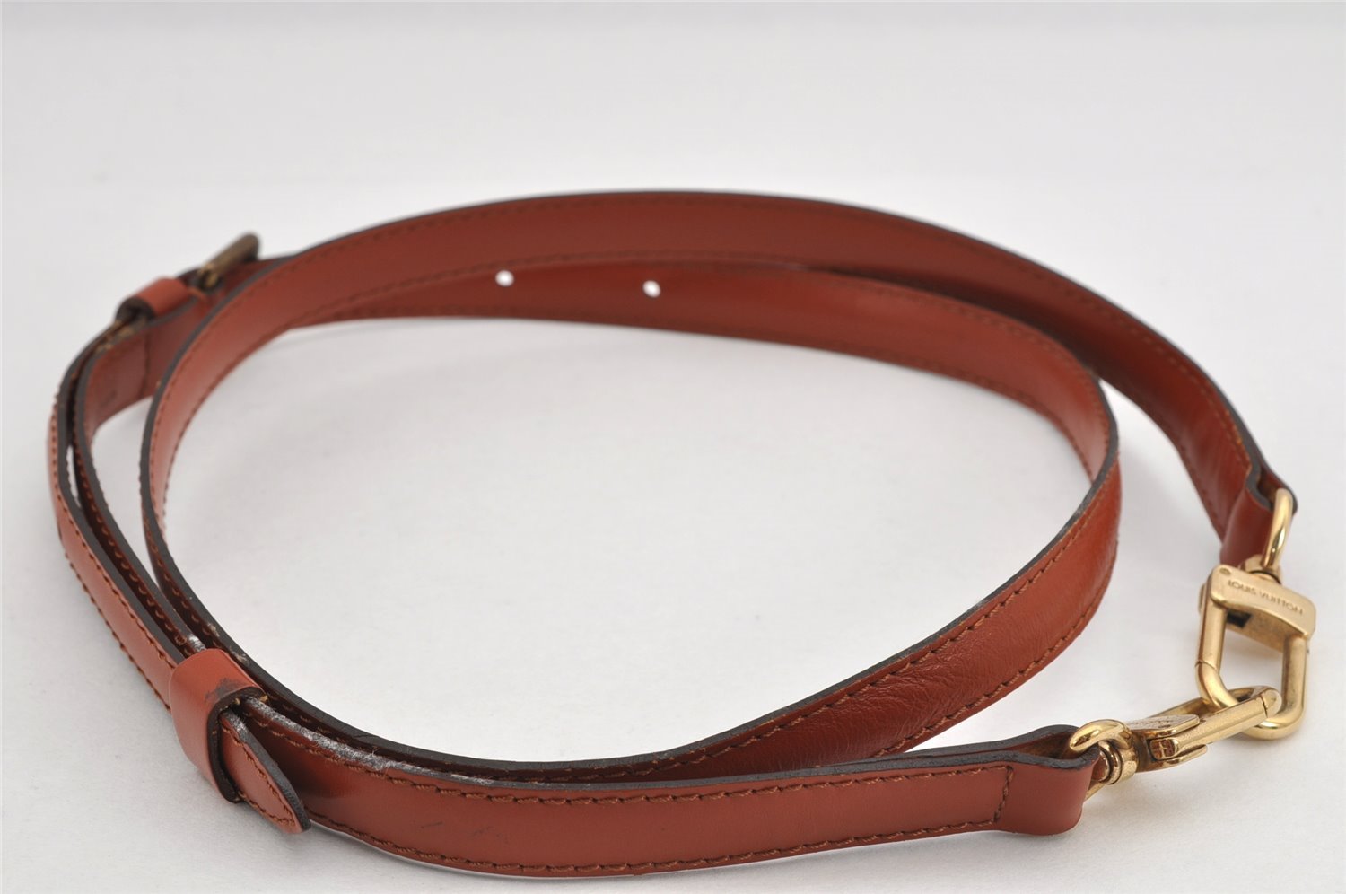 Authentic Louis Vuitton Leather Shoulder Strap Brown 40.2-47.2