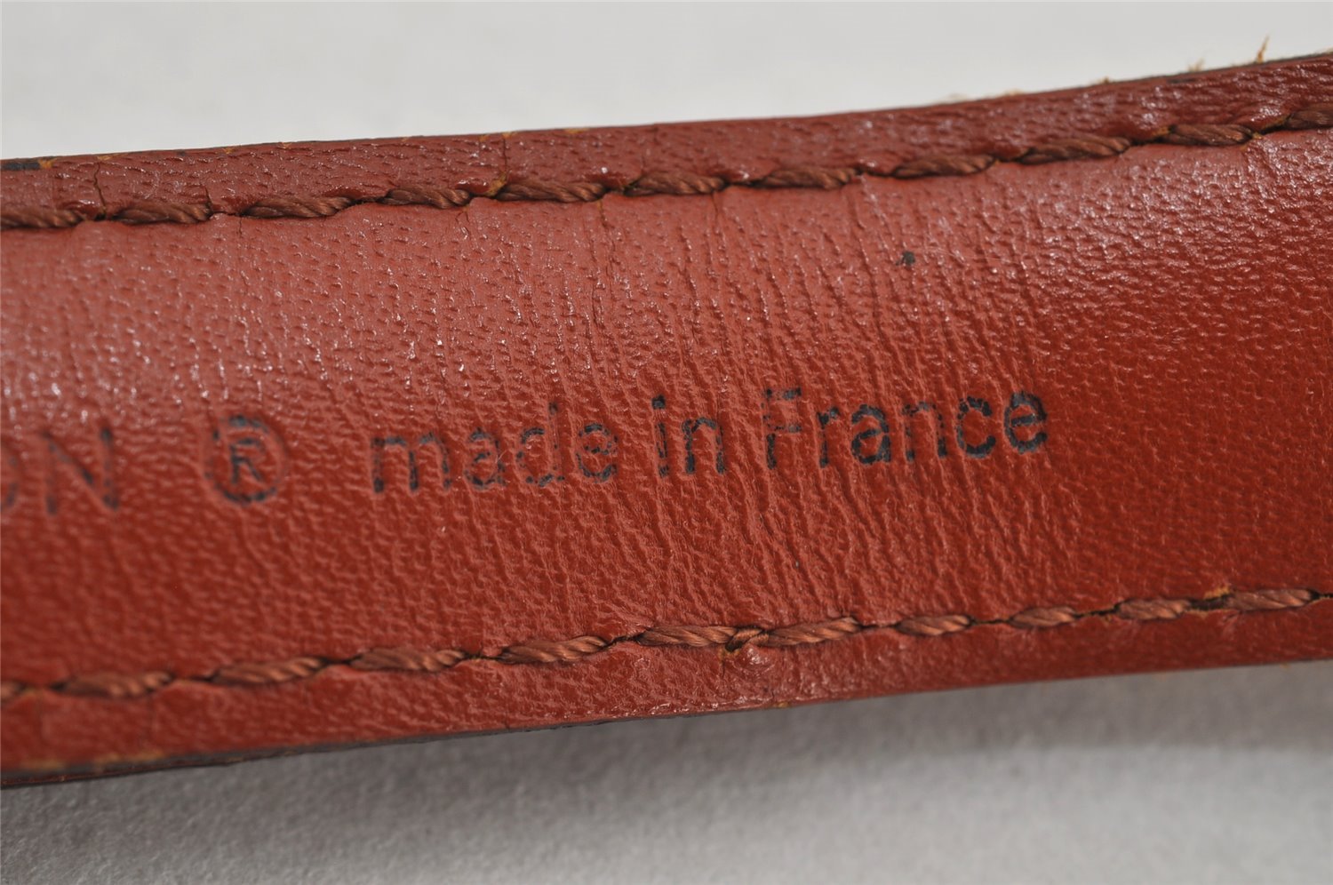 Authentic Louis Vuitton Leather Shoulder Strap Brown 40.2-47.2