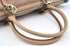 Authentic GUCCI Lovely Heart Tote Hand Bag GG Canvas Leather 257068 Beige 3380J