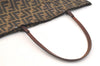 Authentic FENDI Zucca Shoulder Tote Bag Nylon Leather Brown Junk 3380K