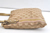 Authentic GUCCI Sherry Line Shoulder Bag GG Canvas Leather 144388 Beige 3381K