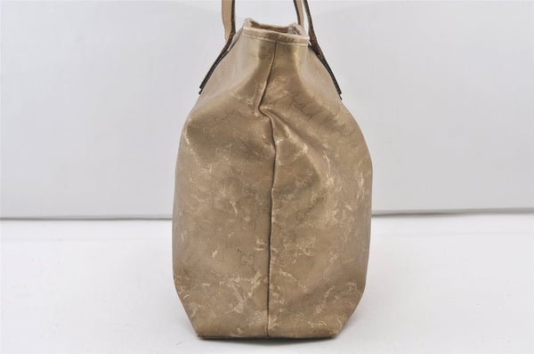 Authentic GUCCI Impreme Shoulder Tote Bag GG PVC Leather Gold 211120 Junk 3382J