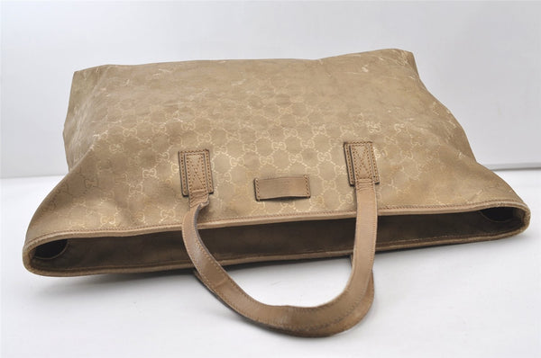 Authentic GUCCI Impreme Shoulder Tote Bag GG PVC Leather Gold 211120 Junk 3382J