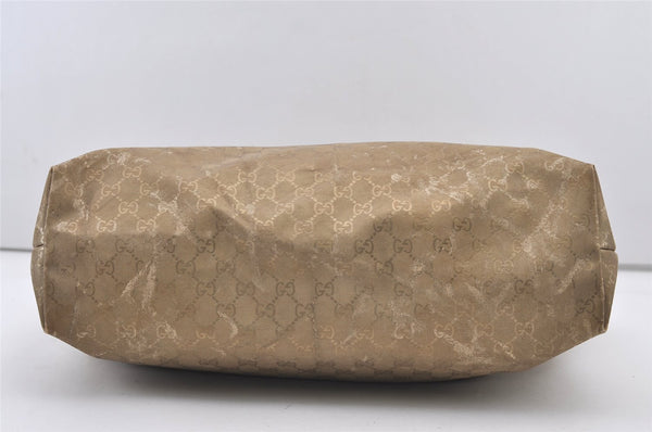 Authentic GUCCI Impreme Shoulder Tote Bag GG PVC Leather Gold 211120 Junk 3382J