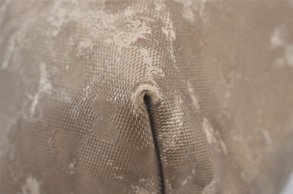 Authentic GUCCI Impreme Shoulder Tote Bag GG PVC Leather Gold 211120 Junk 3382J