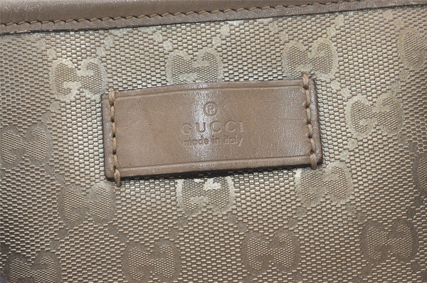 Authentic GUCCI Impreme Shoulder Tote Bag GG PVC Leather Gold 211120 Junk 3382J