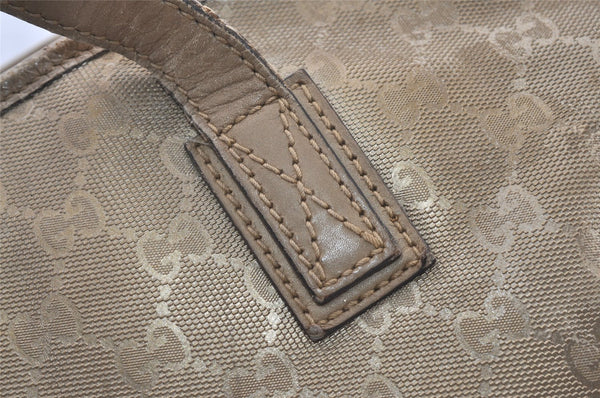 Authentic GUCCI Impreme Shoulder Tote Bag GG PVC Leather Gold 211120 Junk 3382J