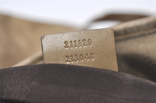 Authentic GUCCI Impreme Shoulder Tote Bag GG PVC Leather Gold 211120 Junk 3382J