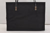 Authentic GUCCI Vintage Shoulder Hand Bag Nylon Leather Black 3383J