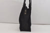 Authentic GUCCI Vintage Shoulder Hand Bag Nylon Leather Black 3383J