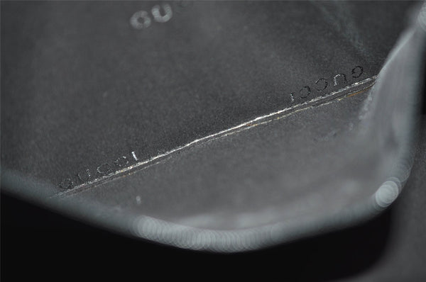 Authentic GUCCI Vintage Shoulder Hand Bag Nylon Leather Black 3383J