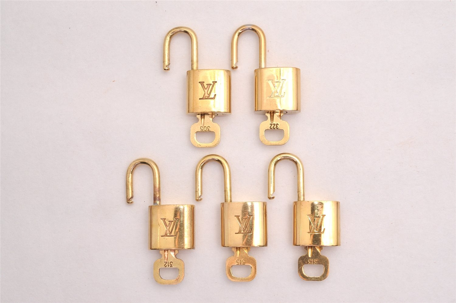 Authentic Louis Vuitton Padlock & Keys 10Set LV 3384J