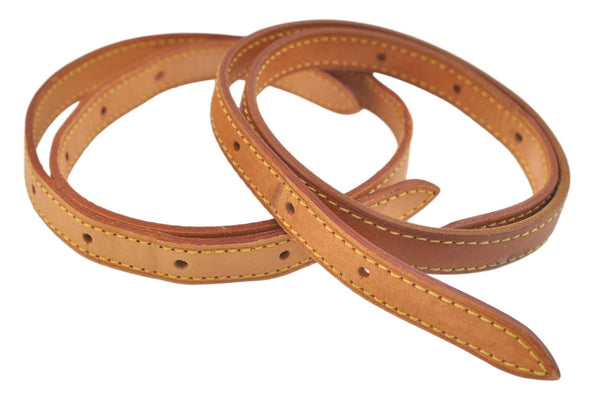 Authentic Louis Vuitton Leather Shoulder Strap For Bucket PM 27.6" Beige 3385K