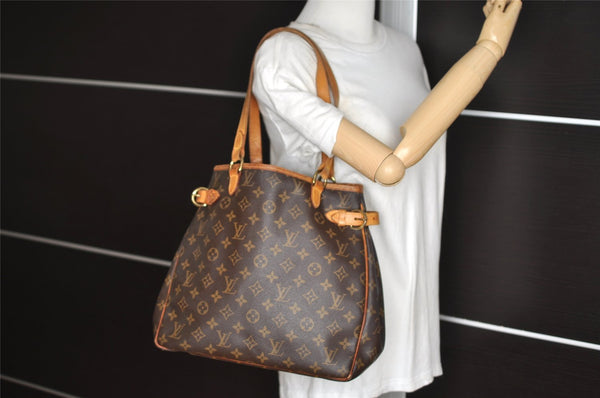Authentic Louis Vuitton Monogram Batignolles Vertical Tote Bag M51153 LV 3387J