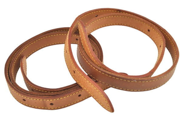 Authentic Louis Vuitton Leather Shoulder Strap For Bucket GM 31.9" Beige 3389K