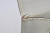 Authentic Salvatore Ferragamo Gancini Leather 2Way Hand Bag White Junk 3391J