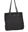 Authentic PRADA Nylon Tessuto Leather Shoulder Tote Hand Bag Purse Black 3393J