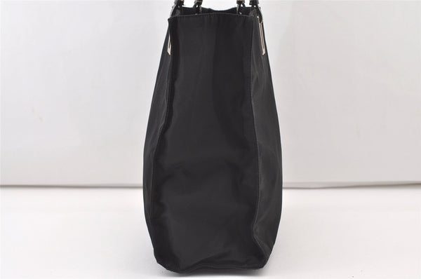 Authentic PRADA Nylon Tessuto Leather Shoulder Tote Hand Bag Purse Black 3393J