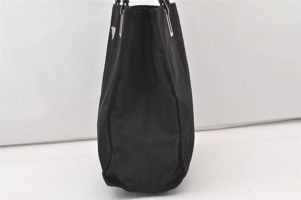 Authentic PRADA Nylon Tessuto Leather Shoulder Tote Hand Bag Purse Black 3393J
