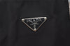 Authentic PRADA Nylon Tessuto Leather Shoulder Tote Hand Bag Purse Black 3393J