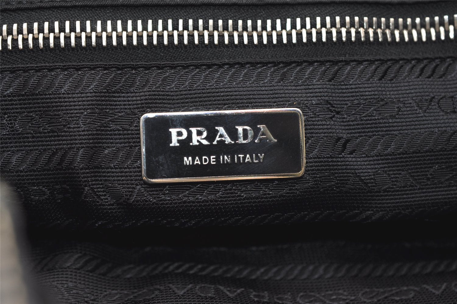 Authentic PRADA Nylon Tessuto Leather Shoulder Tote Hand Bag Purse Black 3393J
