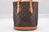 Authentic Louis Vuitton Monogram Bucket PM Shoulder Tote Bag M42238 LV 3394J