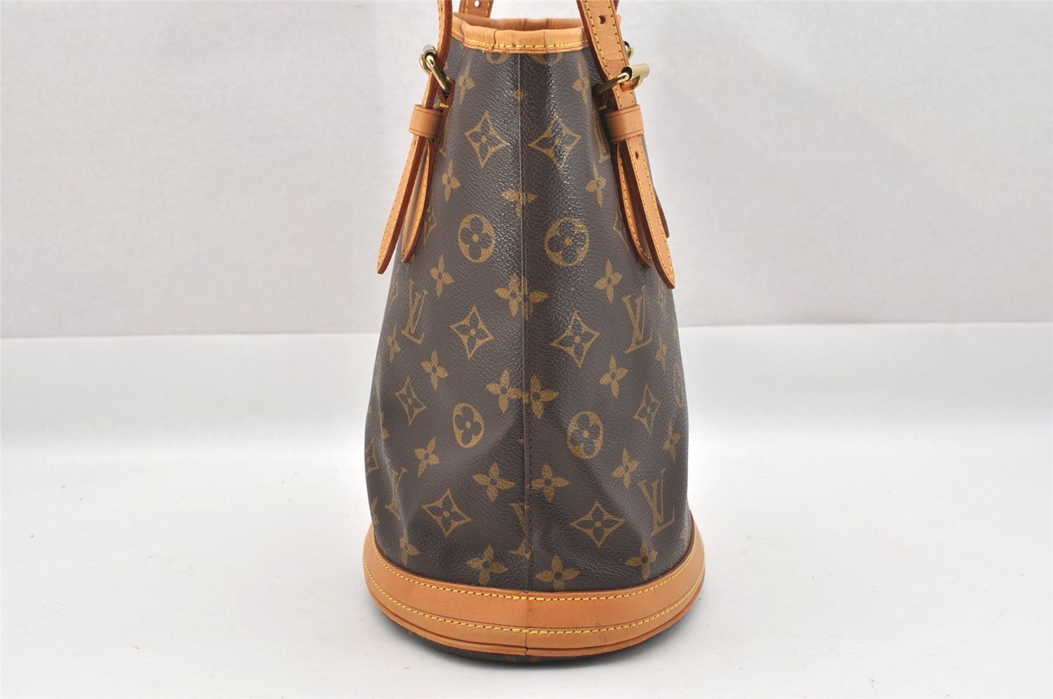 Authentic Louis Vuitton Monogram Bucket PM Shoulder Tote Bag M42238 LV 3394J