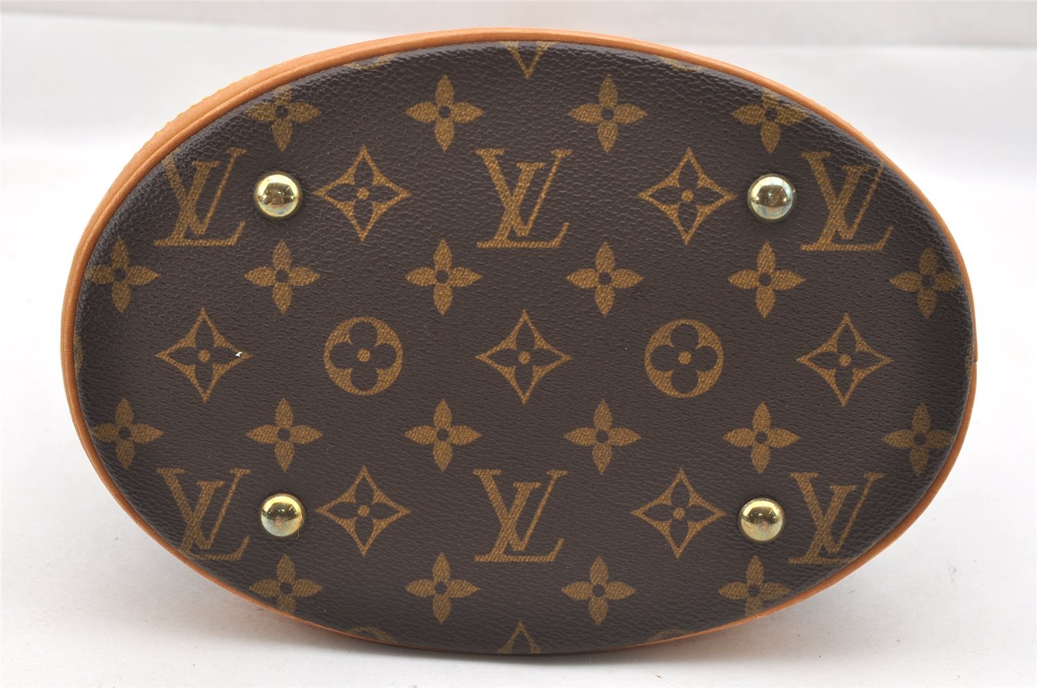 Authentic Louis Vuitton Monogram Bucket PM Shoulder Tote Bag M42238 LV 3394J