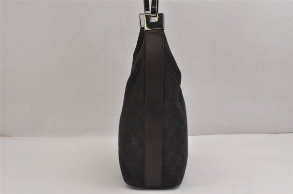Authentic GUCCI Shoulder Hand Bag Purse GG Canvas Leather 01234 Brown 3396J
