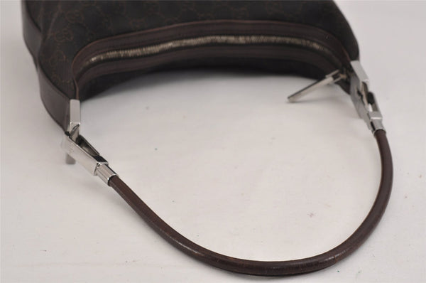 Authentic GUCCI Shoulder Hand Bag Purse GG Canvas Leather 01234 Brown 3396J