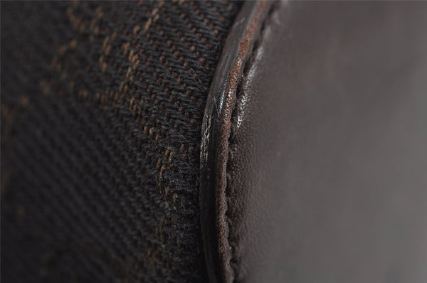 Authentic GUCCI Shoulder Hand Bag Purse GG Canvas Leather 01234 Brown 3396J