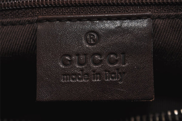 Authentic GUCCI Shoulder Hand Bag Purse GG Canvas Leather 01234 Brown 3396J