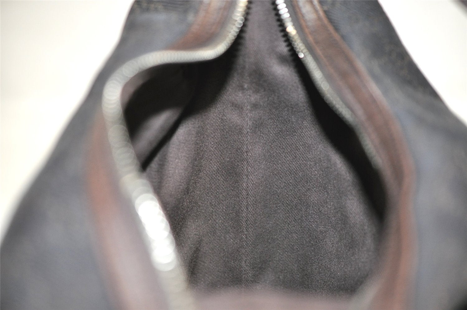 Authentic GUCCI Shoulder Hand Bag Purse GG Canvas Leather 01234 Brown 3396J