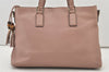 Authentic GUCCI Bamboo 2way Hand Shoulder Cross Bag Leather 365346 Pink 3397J