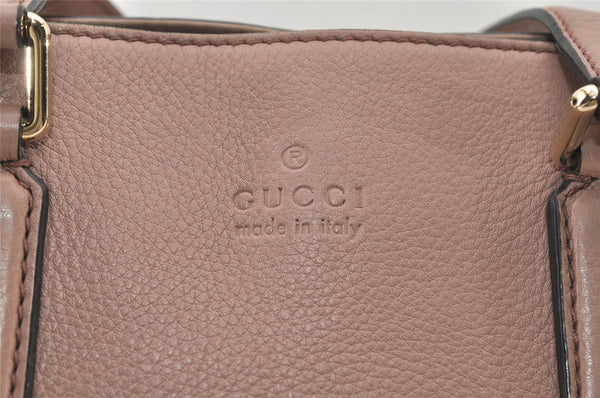 Authentic GUCCI Bamboo 2way Hand Shoulder Cross Bag Leather 365346 Pink 3397J