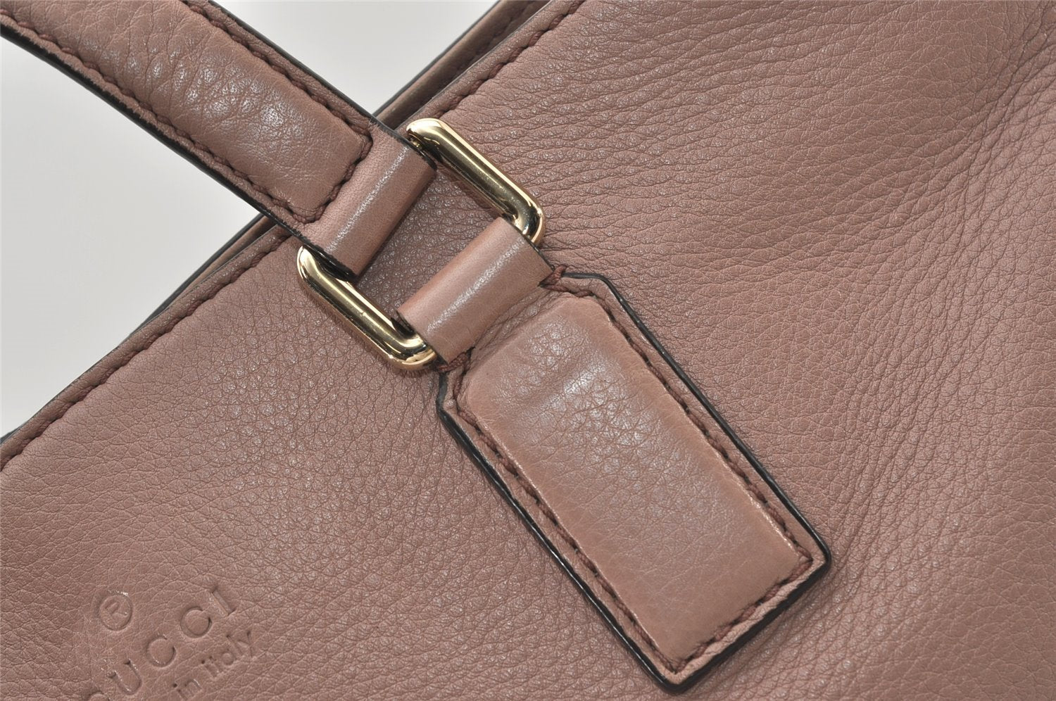 Authentic GUCCI Bamboo 2way Hand Shoulder Cross Bag Leather 365346 Pink 3397J