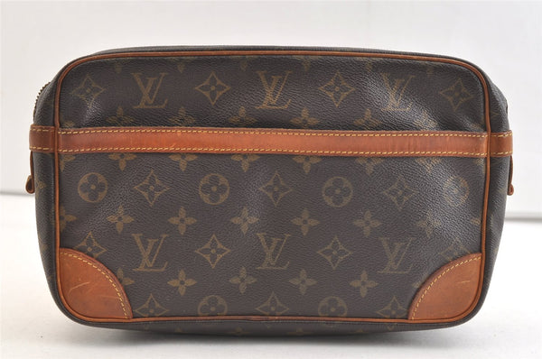 Authentic Louis Vuitton Monogram Compiegne 28 Clutch Hand Bag M51845 Junk 3400K