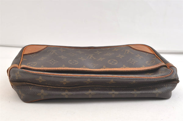Authentic Louis Vuitton Monogram Compiegne 28 Clutch Hand Bag M51845 Junk 3400K