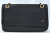 Authentic BALLY Quilting Leather Chain Shoulder Cross Body Bag Black 3400M